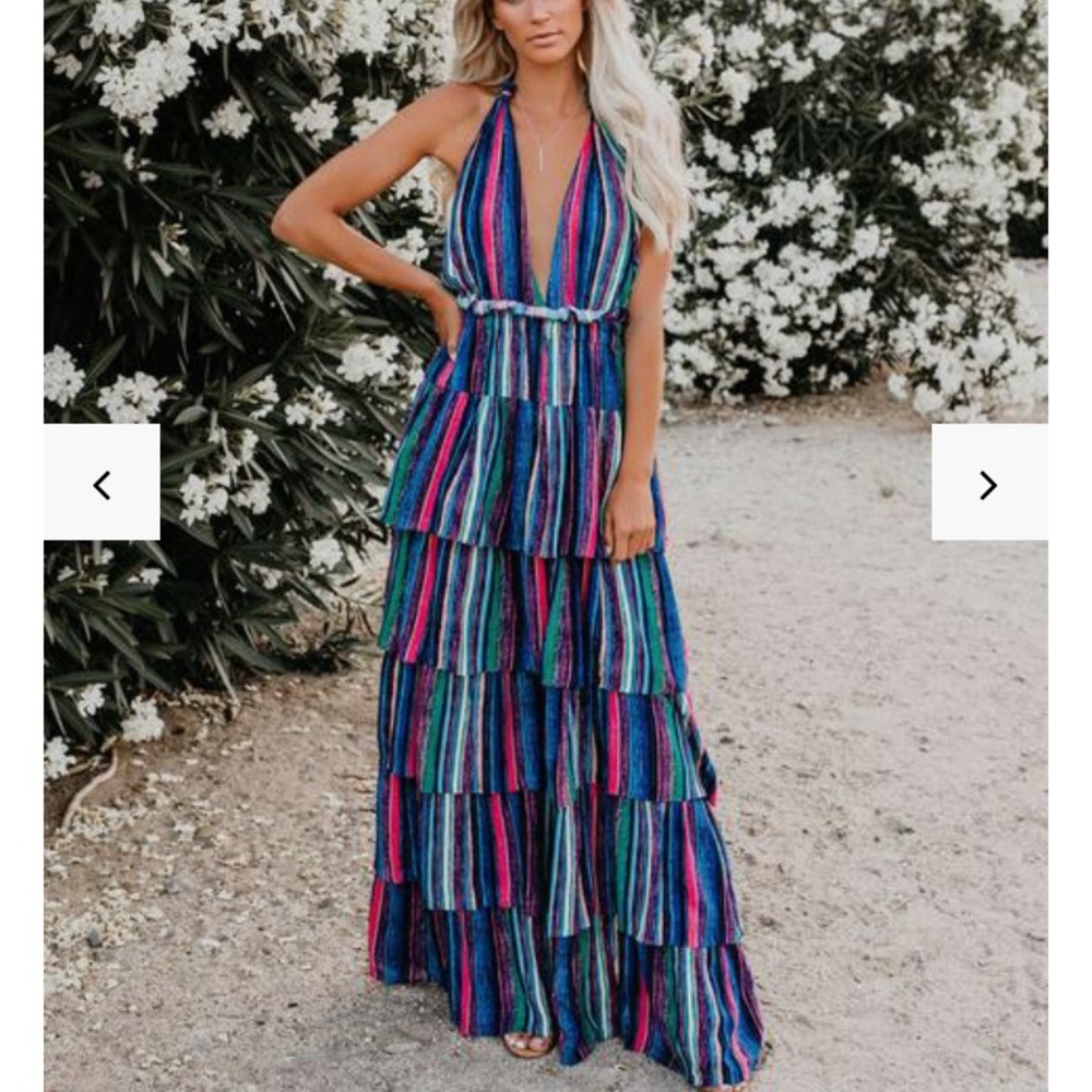 VICI Esperanza tiered maxi dress NWT